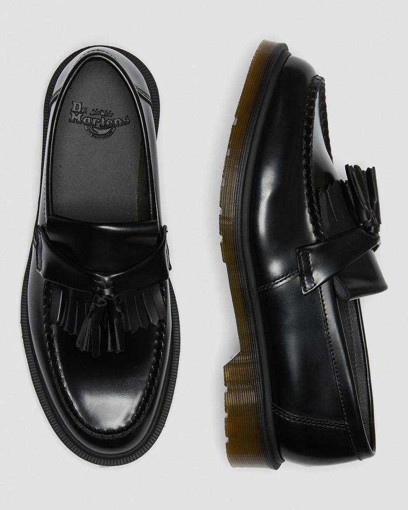 Adrian Smooth Bőr Tassle Loafers Oxford Cipő Női Fekete | HU 413HAP